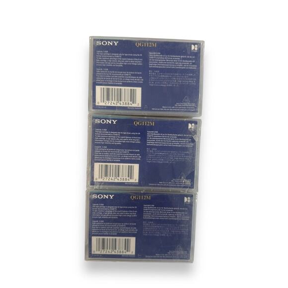 SONY Data Tape Cartridges QG112M 5.0GB 112M New Factory Sealed Lot of 3 - Picture 7 of 8